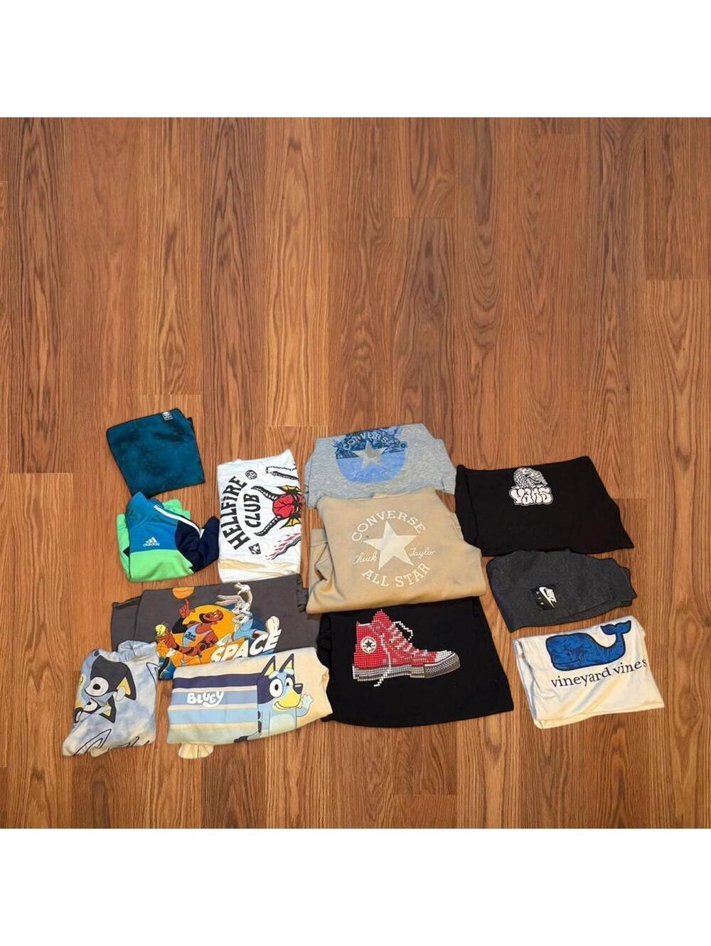 12 Piece Kids Clothing Bundle Graphic T-Shirts Hoodies Youth Apparel Mix Sizes